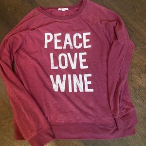 Peace Love and Wine Sweatshirt